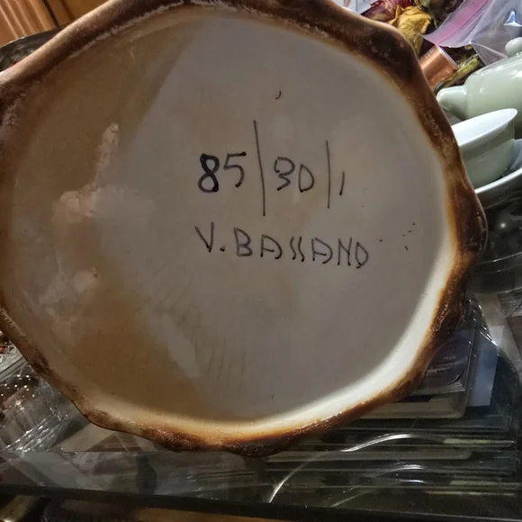 Jay Wilfred Floral Ceramic Planter Signed - Picture 5 of 5